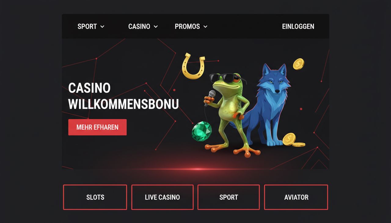 Startseite von Fonbet mit Casino- und Sportwettenbereich
